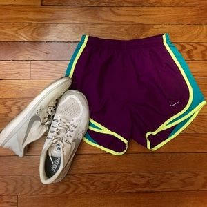 NWOT Purple/Teal/Volt Nike Running Shorts
